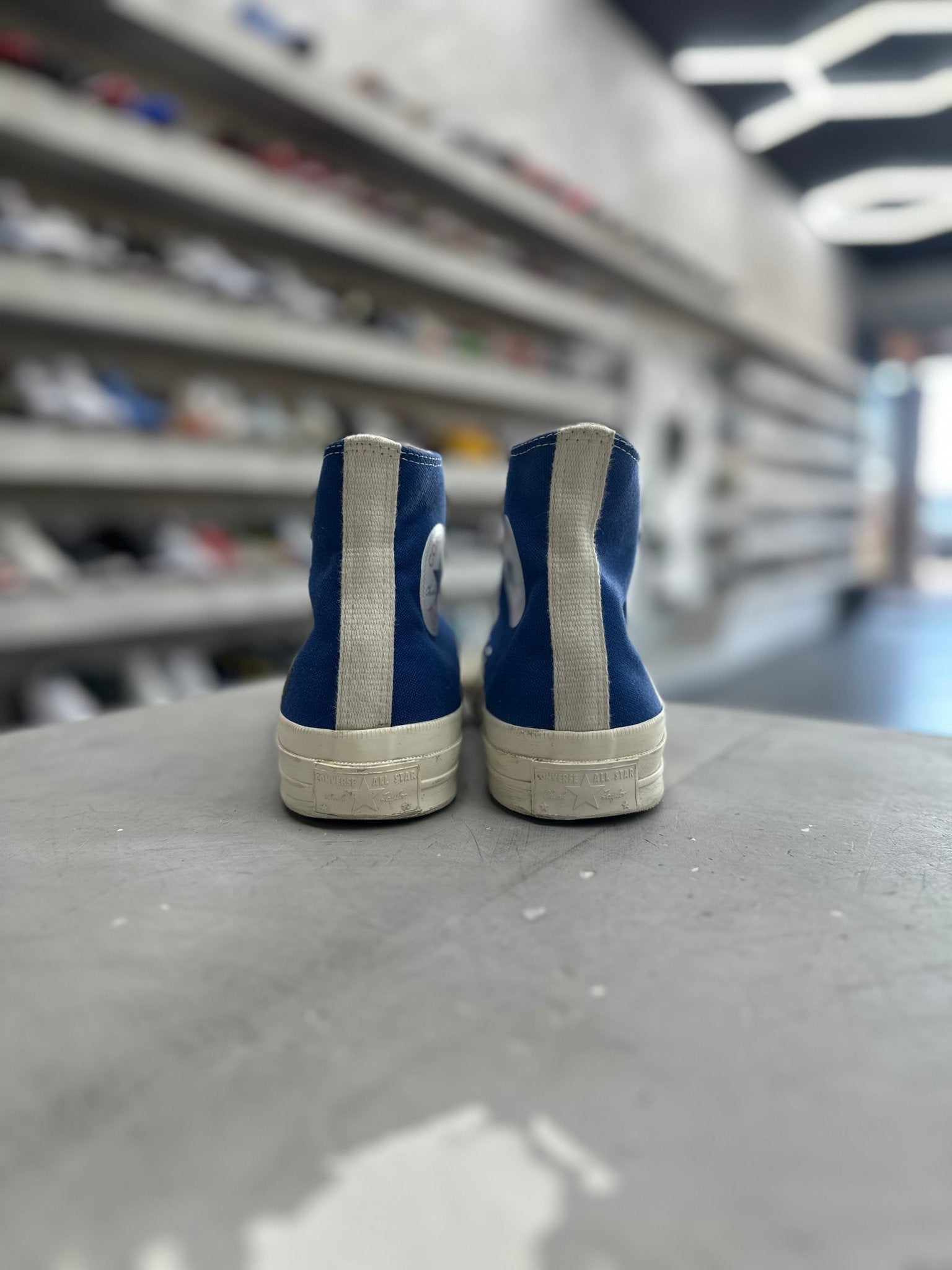 Converse Chuck Taylor All Star 70 Hi Comme des Garcons PLAY Blue Quartz Sz 7 (PREOWNED ) (NO BOX) - Restock AveConverse Chuck Taylor All Star 70 Hi Comme des Garcons PLAY Blue Quartz Sz 7 (PREOWNED ) (NO BOX)Restock AveRestock Ave7Restock Ave