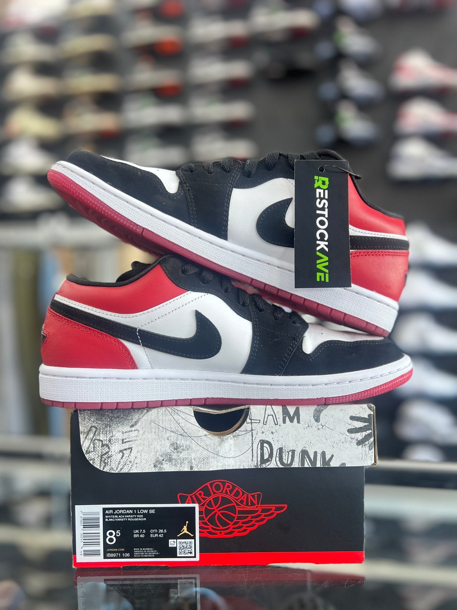 Jordan 1 Low SE Black Toe Sz 8.5 (PREOWNED) - Restock AveJordan 1 Low SE Black Toe Sz 8.5 (PREOWNED)Restock AveRestock Ave8.5Restock Ave