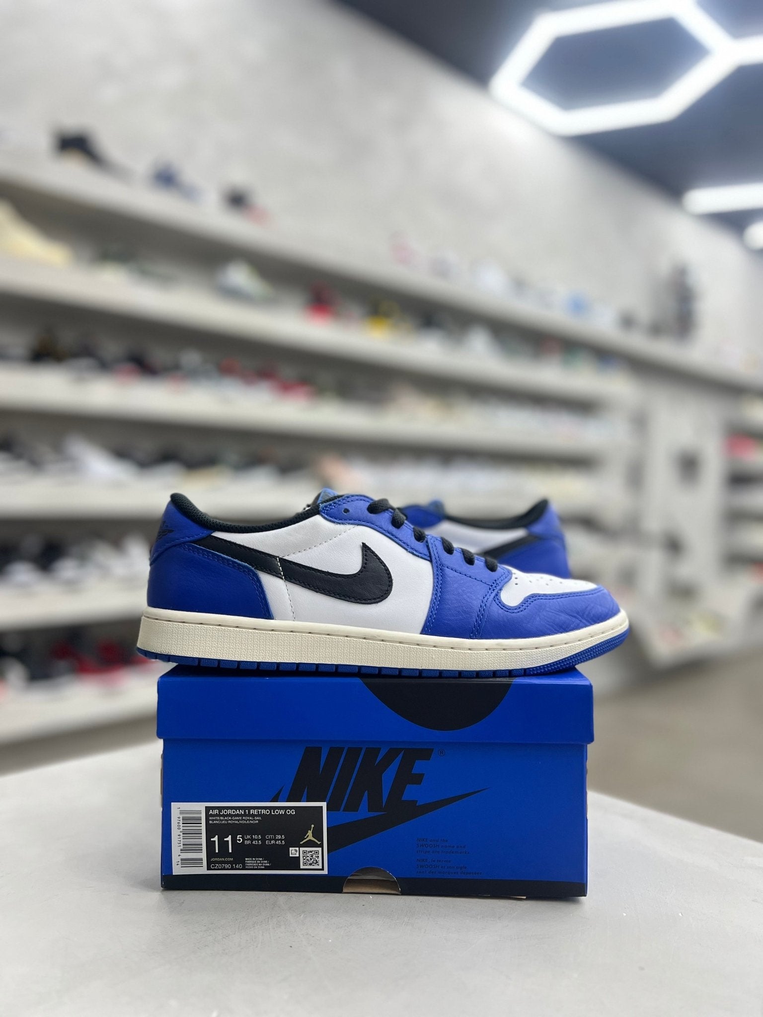 Jordan 1 Retro Low OG Game Royal Sz 11.5 (PREOWNED) - Restock AveJordan 1 Retro Low OG Game Royal Sz 11.5 (PREOWNED)Restock AveRestock Ave11.5Restock Ave