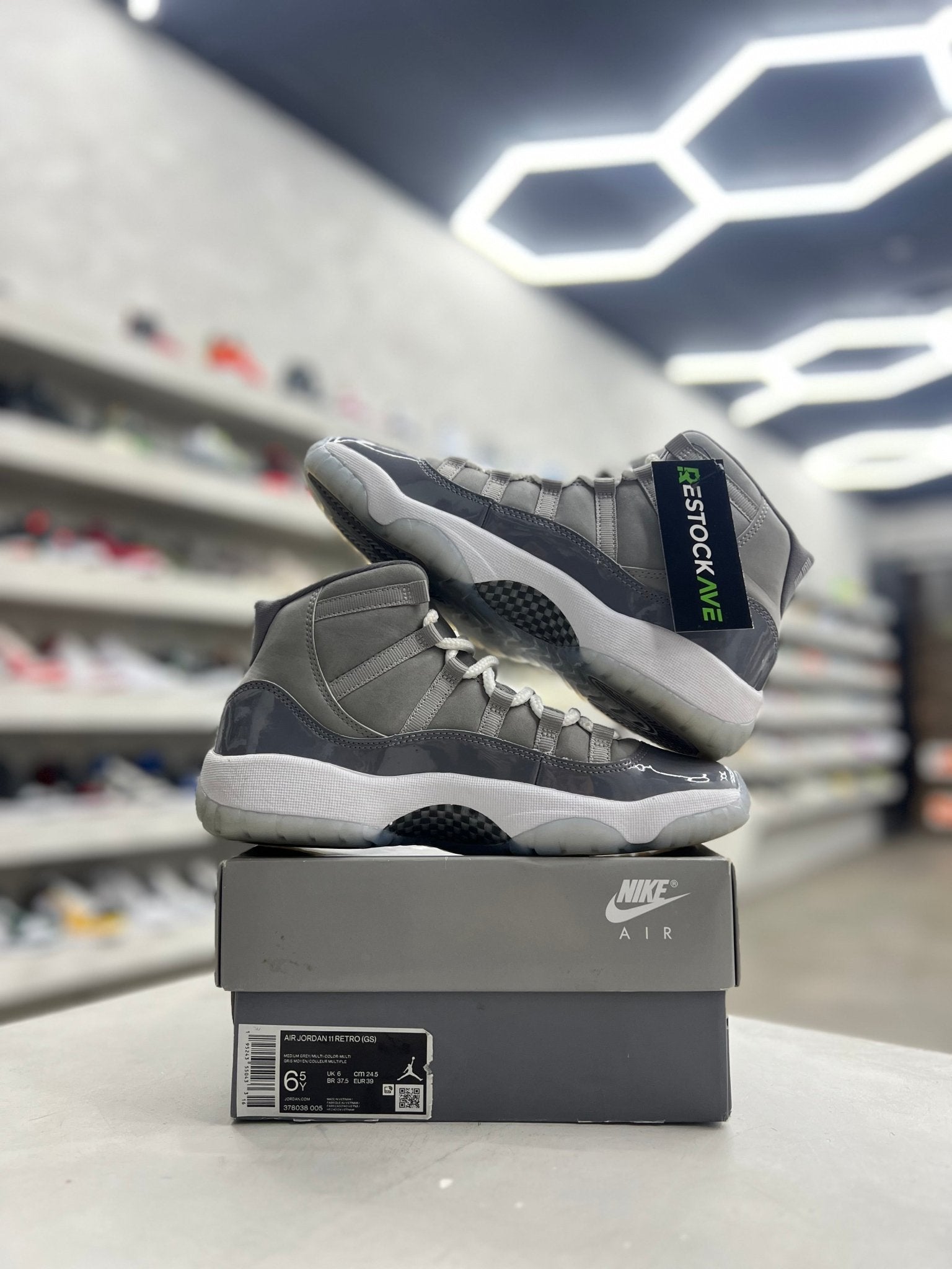 Jordan 11 Retro Cool Grey Sz 6.5 (PREOWNED) - Restock AveJordan 11 Retro Cool Grey Sz 6.5 (PREOWNED)Restock AveRestock Ave6.5yRestock Ave
