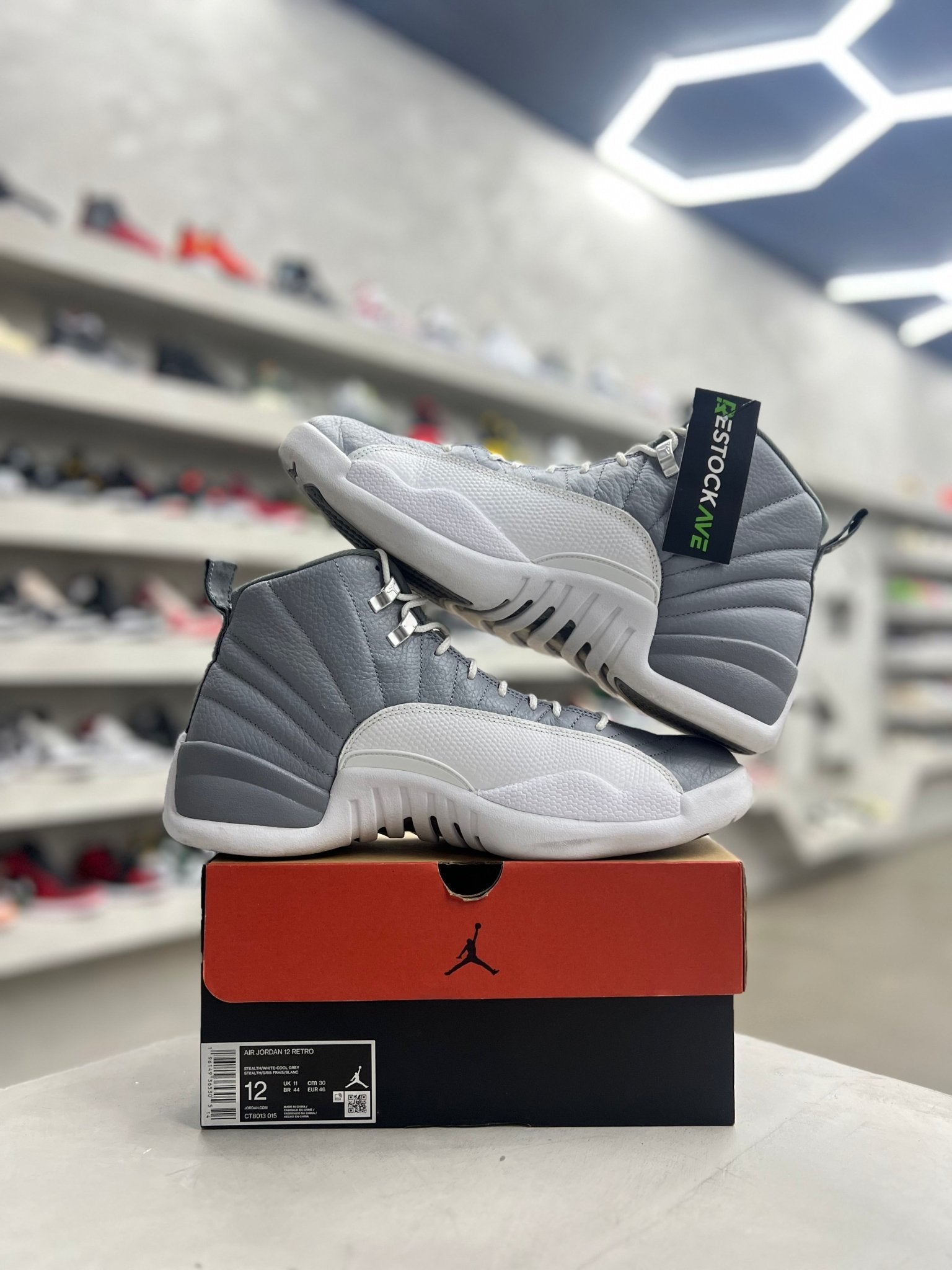 Jordan 12 Retro Stealth Sz 12 (PREOWNED) - Restock AveJordan 12 Retro Stealth Sz 12 (PREOWNED)Restock AveRestock Ave12Restock Ave