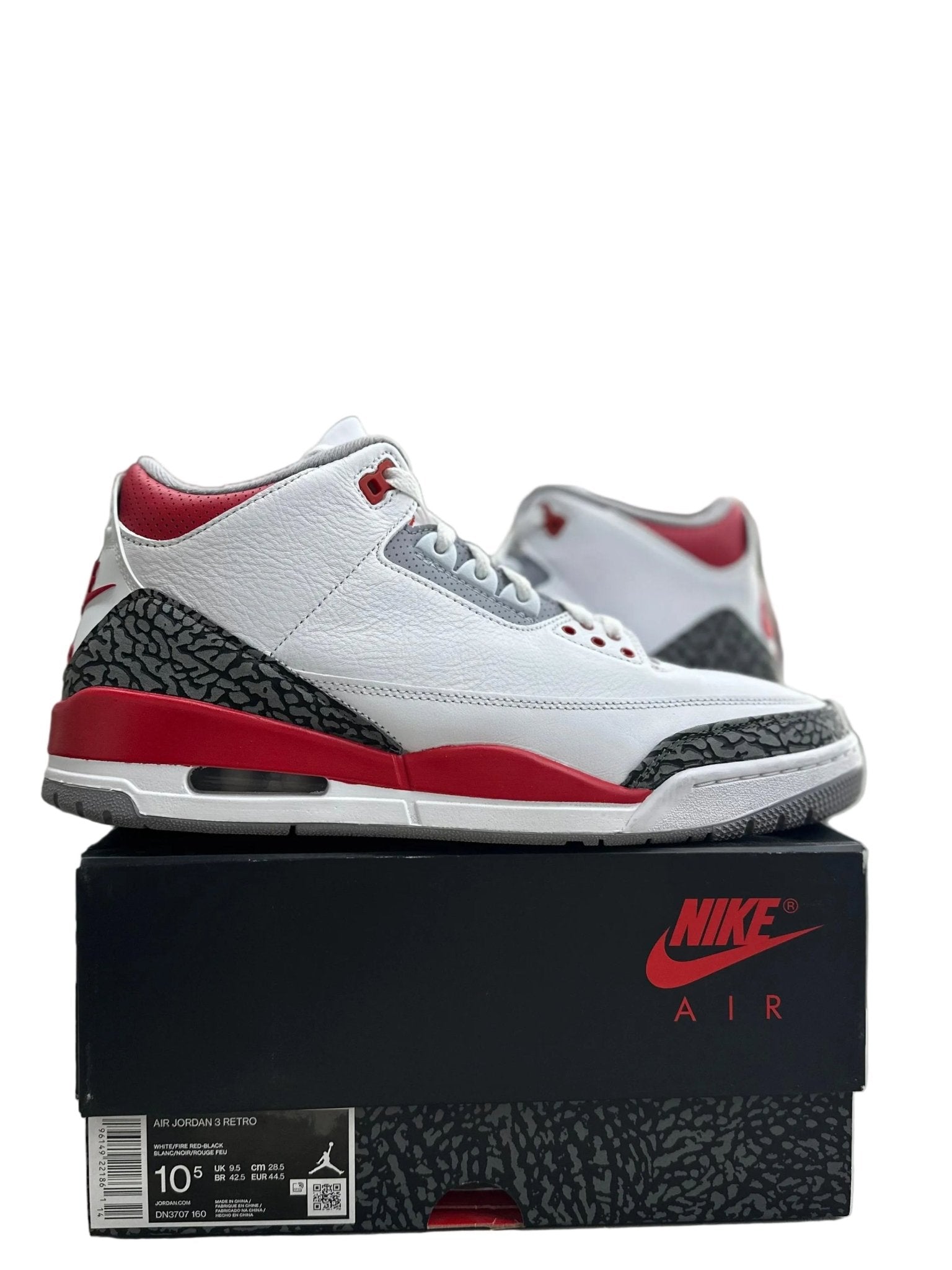 Jordan 3 Retro Fire Red Sz 10.5 (PREOWNED) - Restock AveJordan 3 Retro Fire Red Sz 10.5 (PREOWNED)Restock AveRestock Ave10.5Restock Ave