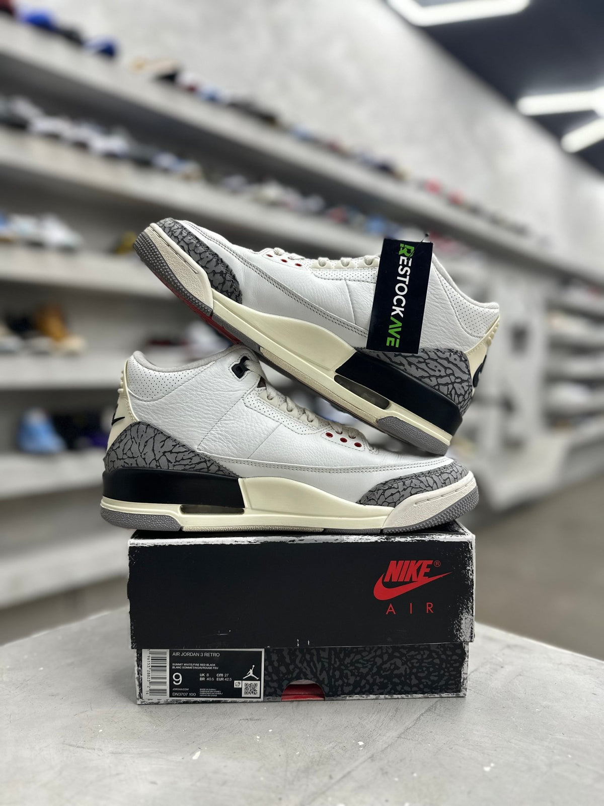 Jordan 3 Retro White Cement Reimagined Sz 9 (PREOWNED) - Restock AveJordan 3 Retro White Cement Reimagined Sz 9 (PREOWNED)Restock AveRestock Ave9Restock Ave