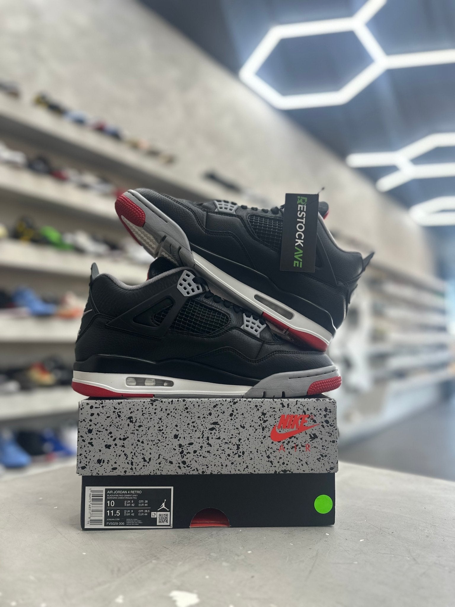 Jordan 4 Retro Bred Reimagined Sz 10 (PREOWNED) - Restock AveJordan 4 Retro Bred Reimagined Sz 10 (PREOWNED)Restock AveRestock Ave10Restock Ave