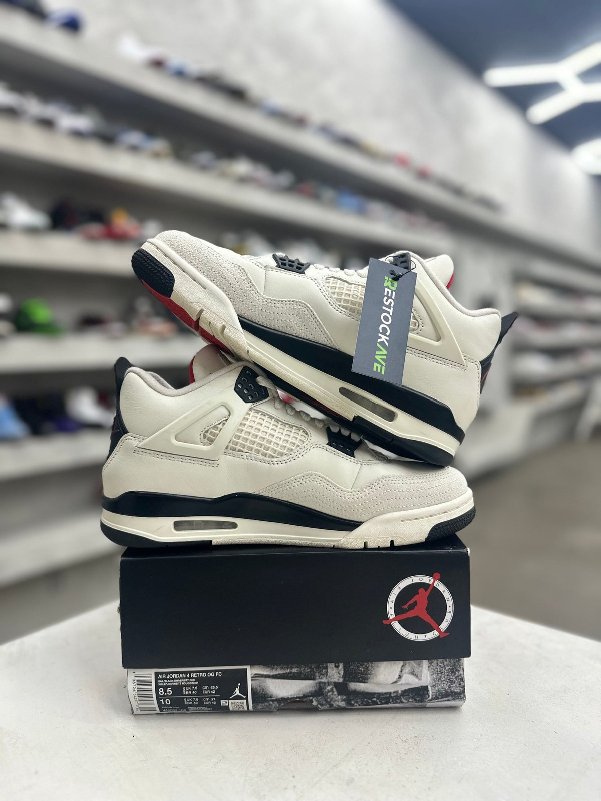 Jordan 4 Retro Flight Club Sz 8.5 (PREOWNED) - Restock AveJordan 4 Retro Flight Club Sz 8.5 (PREOWNED)Restock AveRestock Ave8.537221235Restock Ave