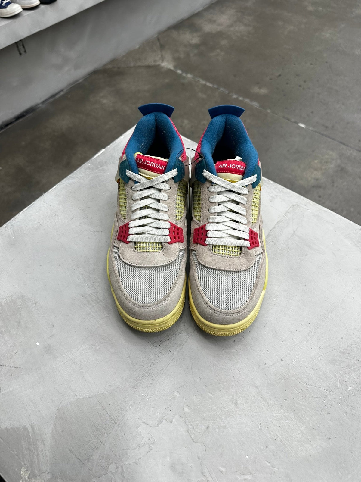 Jordan 4 Retro Union Guava Ice Sz 9 (PREOWNED) (NO BOX) - Restock AveJordan 4 Retro Union Guava Ice Sz 9 (PREOWNED) (NO BOX)Restock AveRestock Ave9Restock Ave