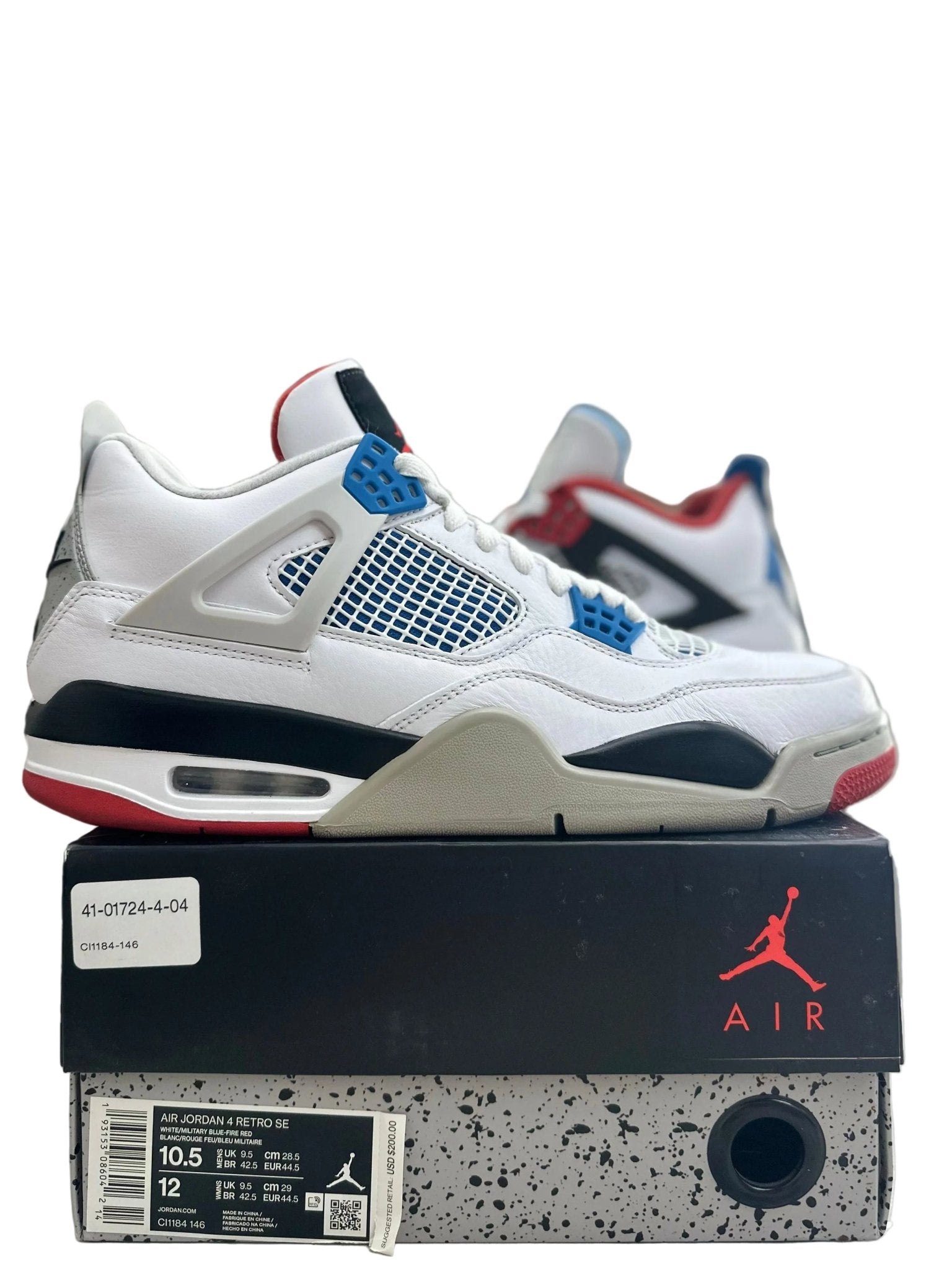 Jordan 4 Retro What The Sz 10.5 (PREOWNED) - Restock AveJordan 4 Retro What The Sz 10.5 (PREOWNED)Restock AveRestock Ave10.5Restock Ave