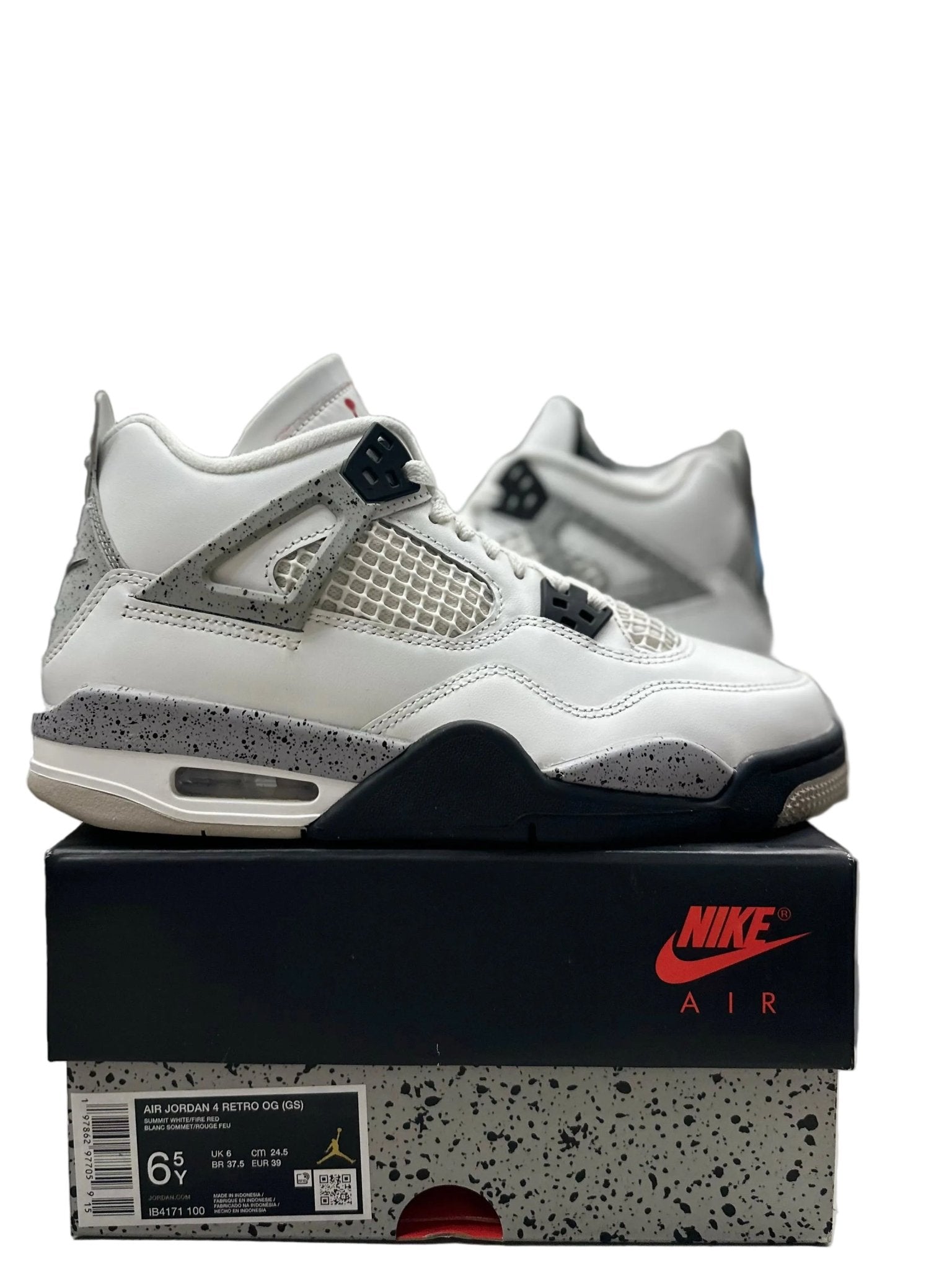Jordan 4 Retro White Cement as 6.5y (PREOWNED) - Restock AveJordan 4 Retro White Cement as 6.5y (PREOWNED)Restock AveRestock Ave6.5yRestock Ave