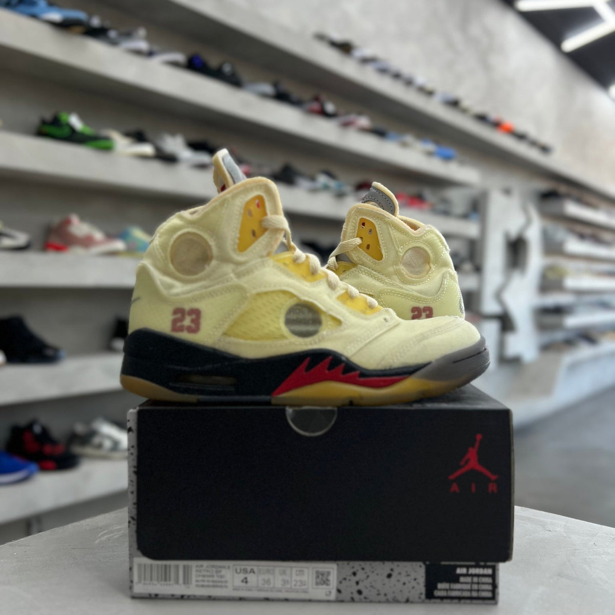 Jordan 5 Retro Off-White Sail Sz 4 (PREOWNED) – Restock Ave