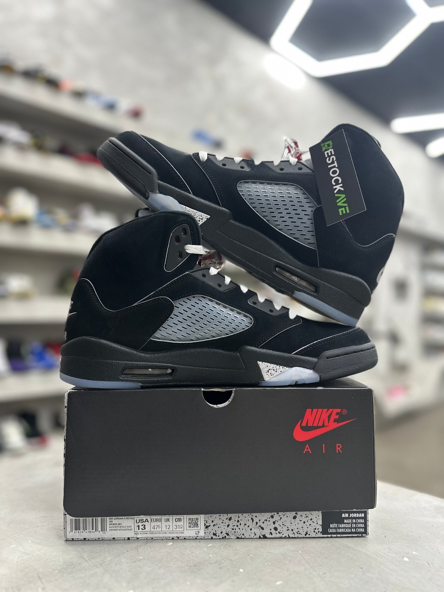 Jordan 5 Retro OG Black Metallic Reimagined Sz 13 (PREOWNED) - Restock AveJordan 5 Retro OG Black Metallic Reimagined Sz 13 (PREOWNED)Restock AveRestock Ave13Restock Ave