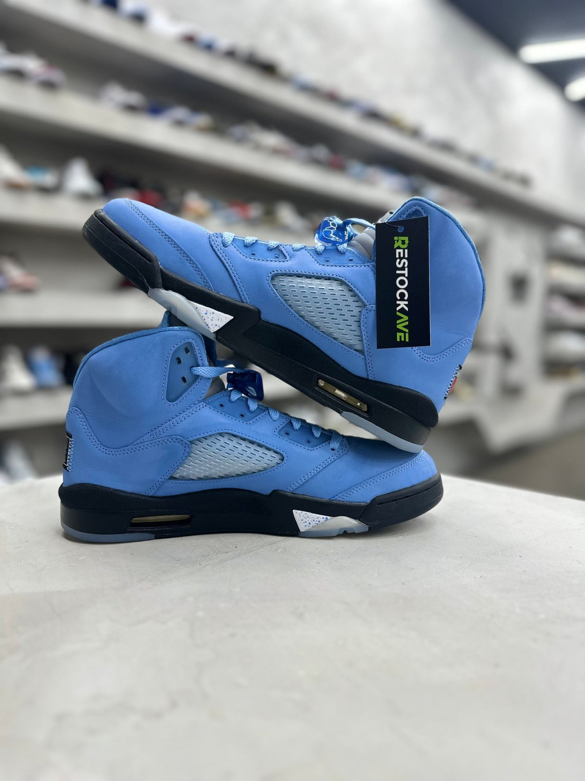 Jordan 5 Retro UNC University Blue Sz 11.5 (PREOWNED)(NO BOX) - Restock AveJordan 5 Retro UNC University Blue Sz 11.5 (PREOWNED)(NO BOX)Restock AveRestock Ave11.5Restock Ave