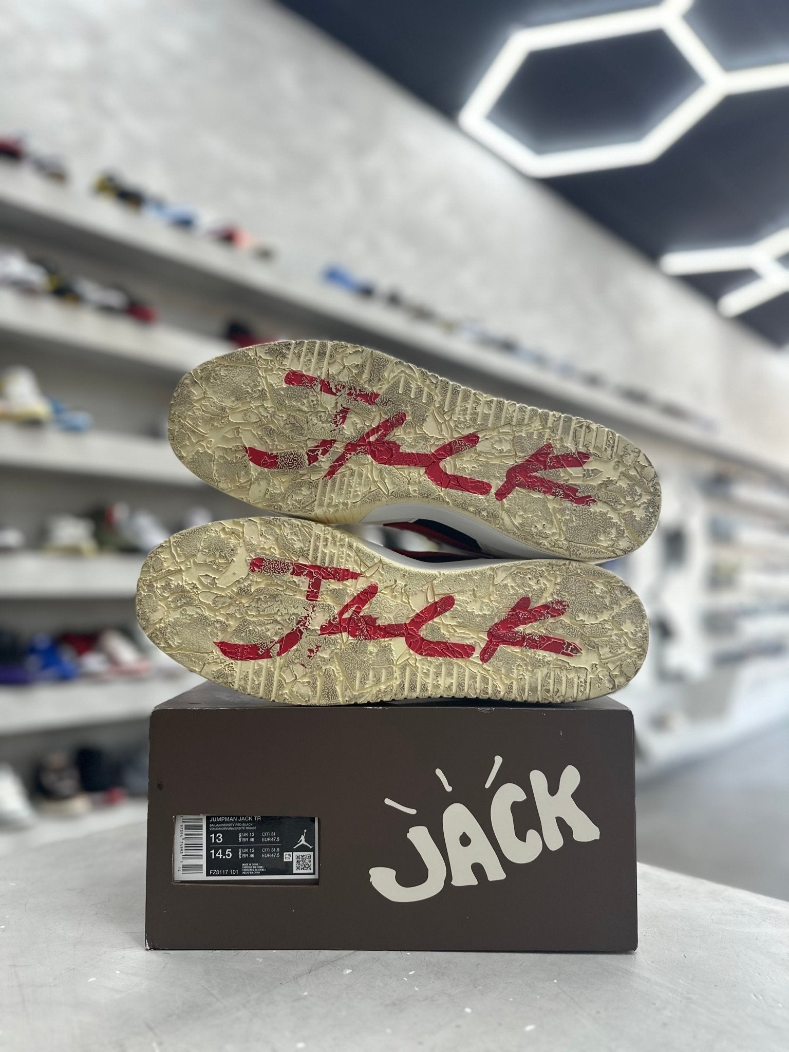 Jordan Jumpman Jack TR Travis Scott University Red Sz 13 (PREOWNED) - Restock AveJordan Jumpman Jack TR Travis Scott University Red Sz 13 (PREOWNED)Restock AveRestock Ave1399395443Restock Ave
