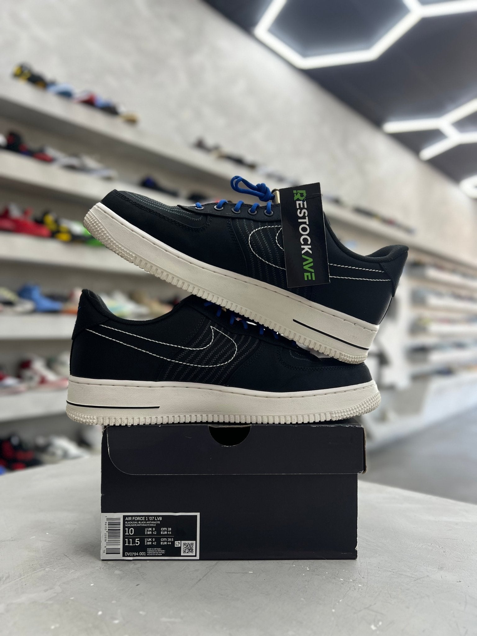Nike Air Force 1 Low '07 LV8 Black Sail Sz 10 (PREOWNED) - Restock AveNike Air Force 1 Low '07 LV8 Black Sail Sz 10 (PREOWNED)Restock AveRestock Ave1084096627Restock Ave