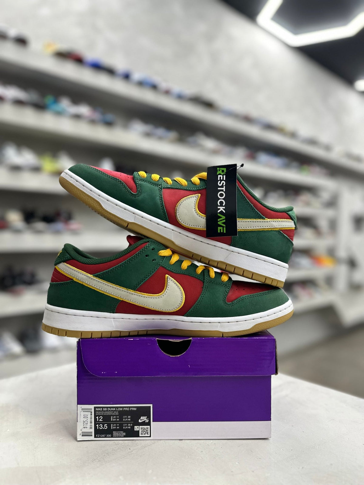Nike SB Dunk Low Pro PRM Seattle Supersonics Sz 12 (PREOWNED) - Restock AveNike SB Dunk Low Pro PRM Seattle Supersonics Sz 12 (PREOWNED)Restock AveRestock Ave12Restock Ave