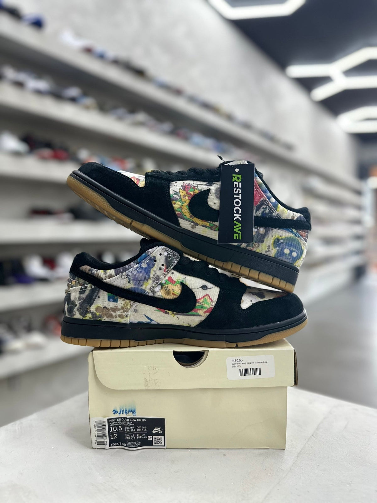 Nike SB Dunk Low Supreme Rammellzee as 10.5 (PREOWNED) - Restock AveNike SB Dunk Low Supreme Rammellzee as 10.5 (PREOWNED)Restock AveRestock Ave10.593098867Restock Ave