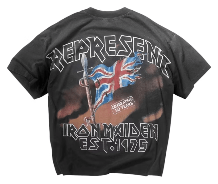 Represent Iron Maiden Steed T-shirt Stained Black - Restock AveRepresent Iron Maiden Steed T-shirt Stained BlackRestock AveRestock AveL53628787Restock Ave