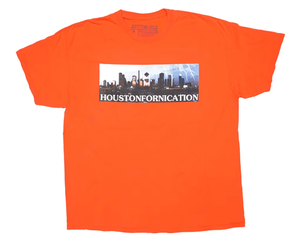 Travis Scott Astroworld Houston Exclusive T-shirt Orange - Restock AveTravis Scott Astroworld Houston Exclusive T-shirt OrangeRestock AveRestock AveM79471731Restock Ave