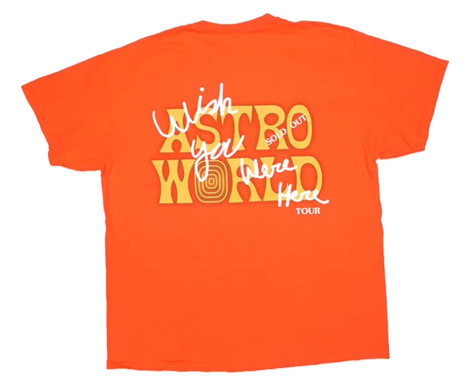 Travis Scott Astroworld Houston Exclusive T-shirt Orange - Restock AveTravis Scott Astroworld Houston Exclusive T-shirt OrangeRestock AveRestock AveM79471731Restock Ave