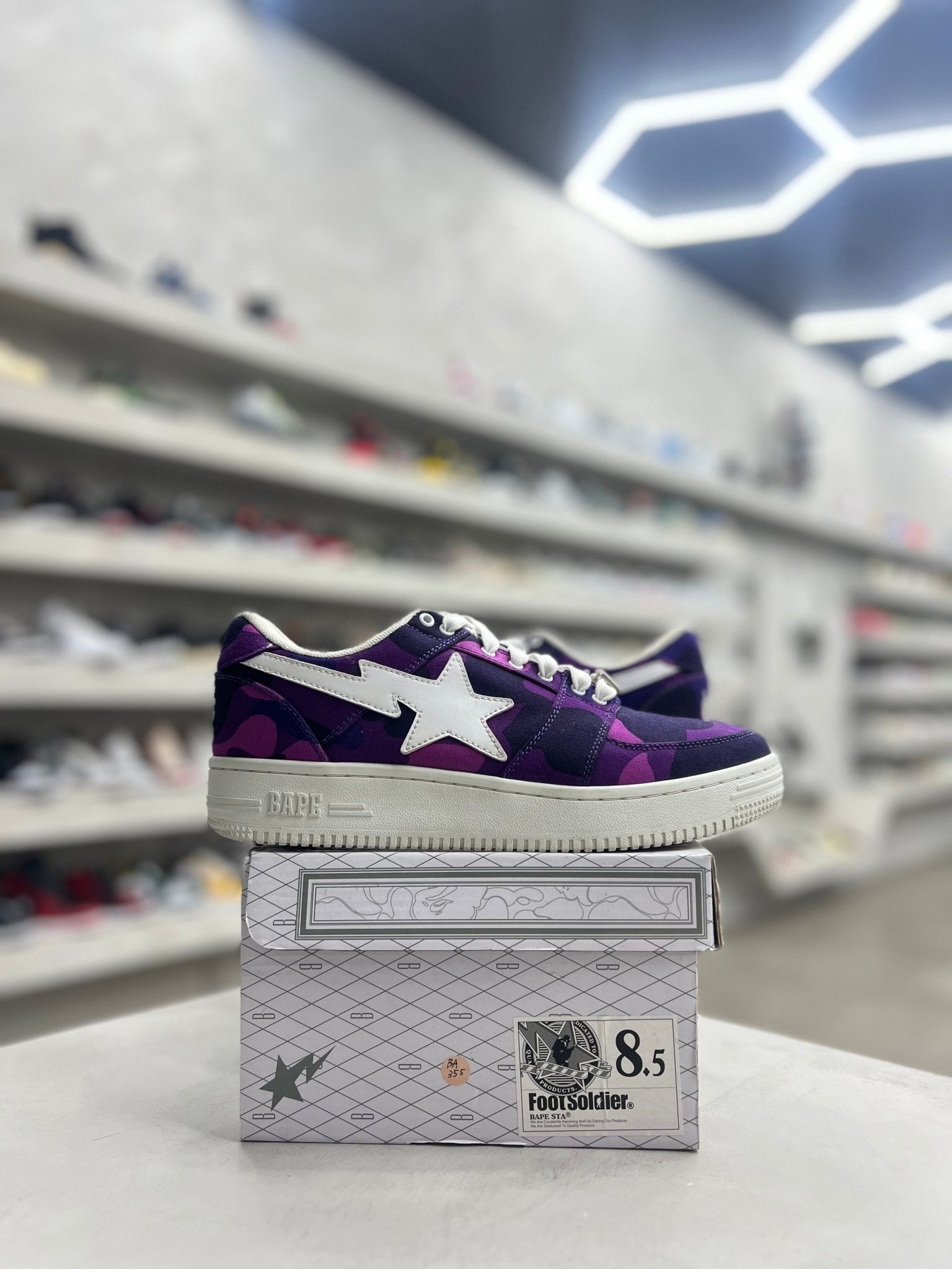 A Bathing Ape Bape Sta Low Color Camo Purple Sz 8.5 (PREOWNED) - Restock AveA Bathing Ape Bape Sta Low Color Camo Purple Sz 8.5 (PREOWNED)Restock AveRestock Ave8.5Restock Ave