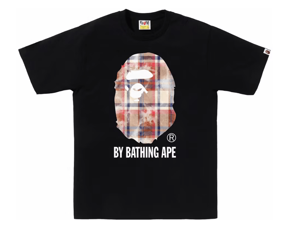 BAPE Bleach Check Ape Head Tee Black - Restock AveBAPE Bleach Check Ape Head Tee BlackRestock AveRestock AveM94949491Restock Ave