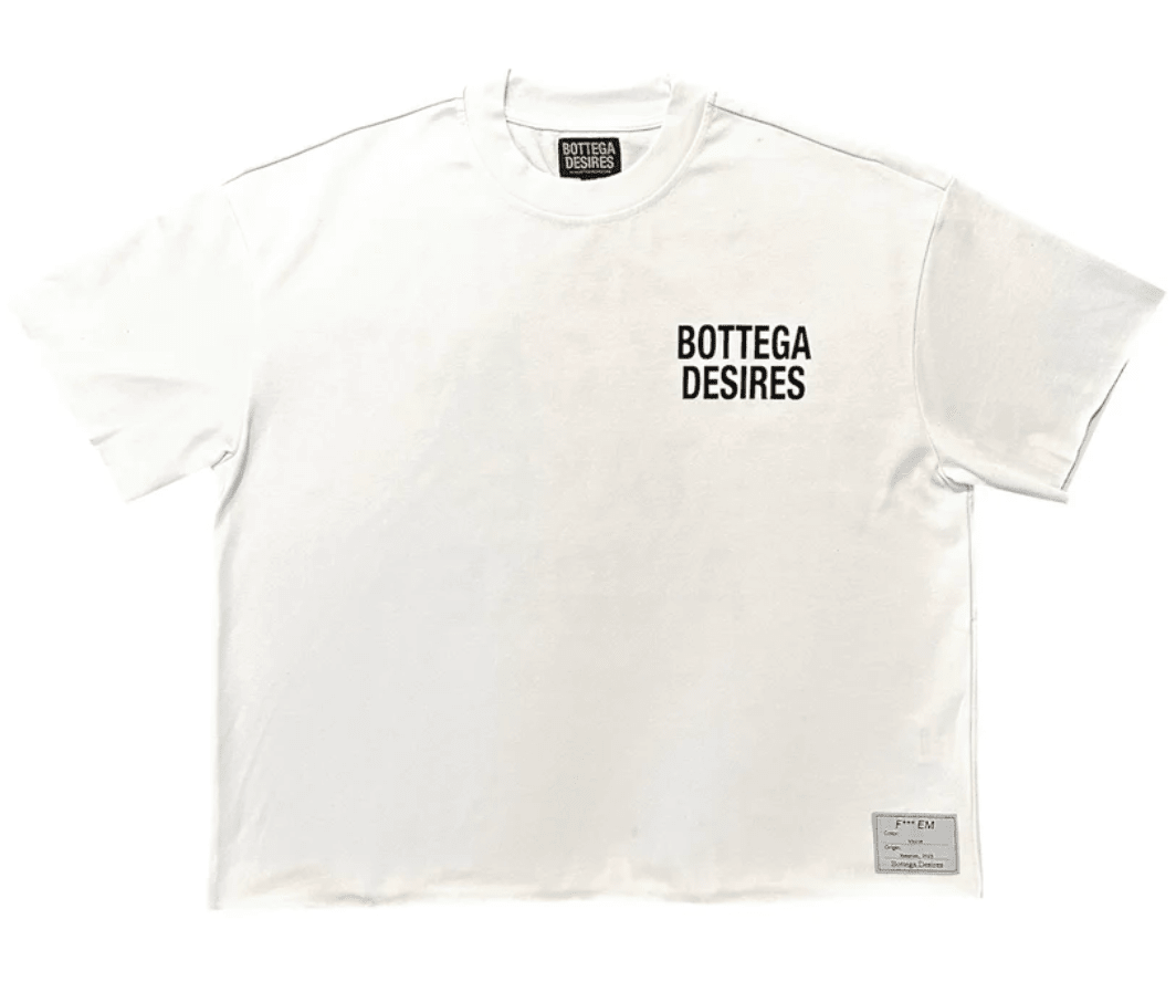 BOTTEGA DESIRES FUCK EM T-SHIRT WHITE - Restock AveBOTTEGA DESIRES FUCK EM T-SHIRT WHITERestock AveRestock AveL48572531Restock Ave