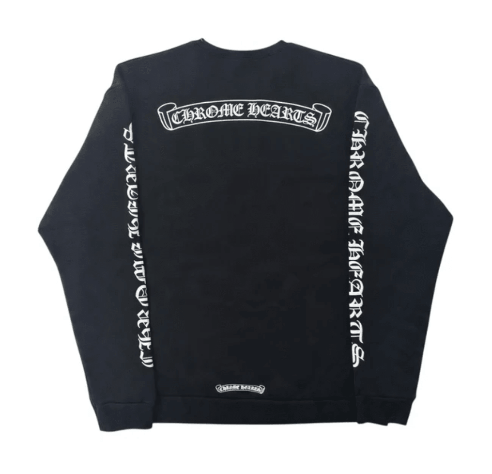 Chrome Hearts Scroll Logo Crewneck Sweatshirt - Restock AveChrome Hearts Scroll Logo Crewneck SweatshirtRestock AveRestock AveL67423603Restock Ave