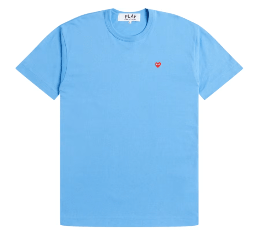 Comme des Garcons PLAY Heart Logo Tee Blue - Restock AveComme des Garcons PLAY Heart Logo Tee BlueRestock AveRestock AveS02362995Restock Ave