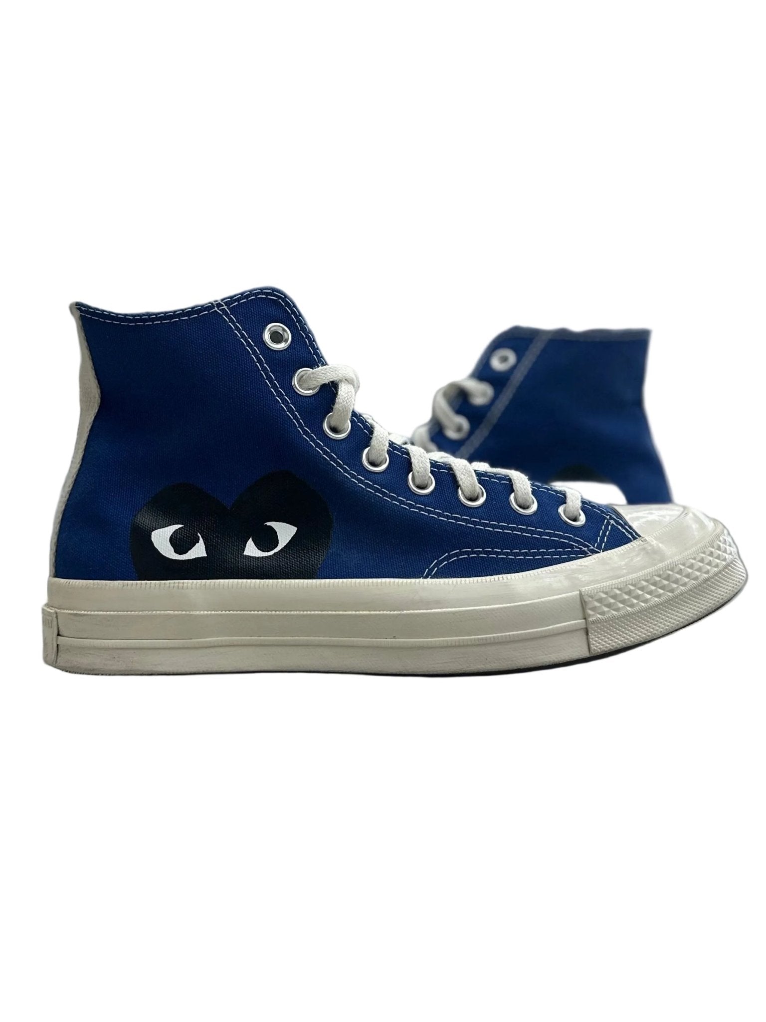 Converse Chuck Taylor All Star 70 Hi Comme des Garcons PLAY Blue Quartz Sz 7 (PREOWNED ) (NO BOX) - Restock AveConverse Chuck Taylor All Star 70 Hi Comme des Garcons PLAY Blue Quartz Sz 7 (PREOWNED ) (NO BOX)Restock AveRestock Ave7Restock Ave