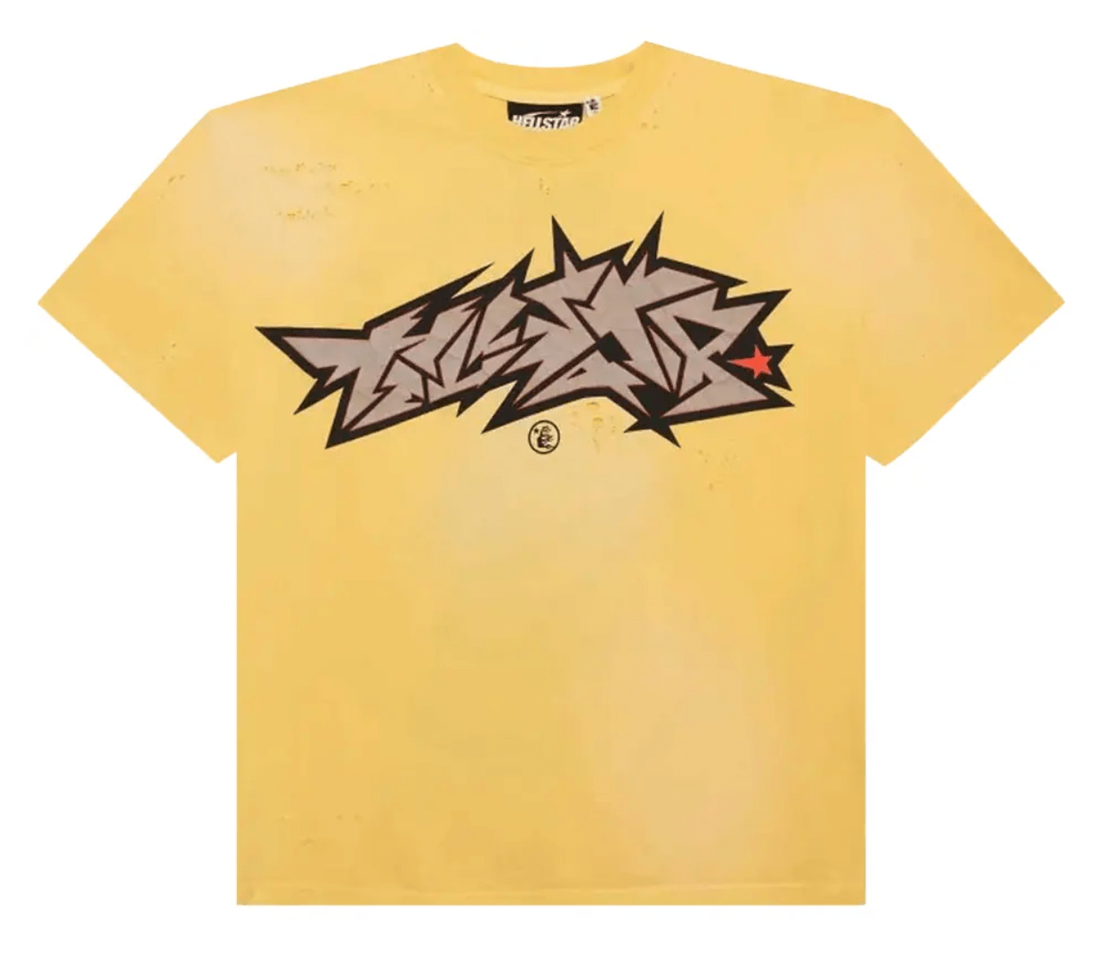 Hellstar Cracked Logo Distress Yellow T-Shirt - Restock AveHellstar Cracked Logo Distress Yellow T-ShirtRestock AveRestock AveXL37488755Restock Ave