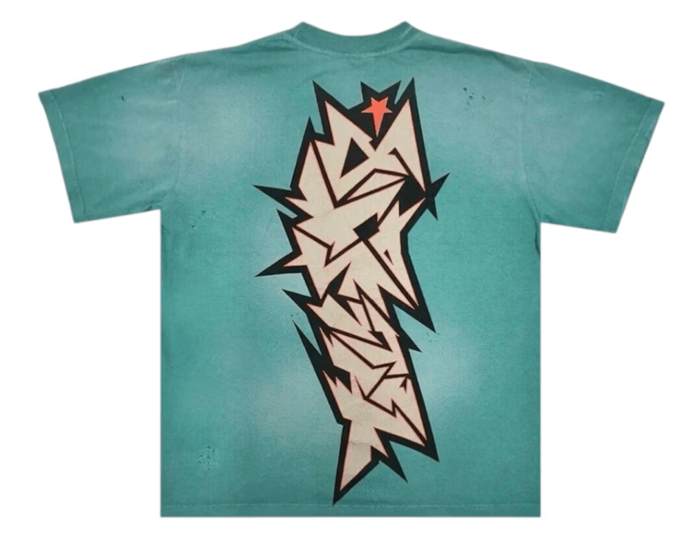 Hellstar Cracked Logo Print T-Shirt Washed Teal - Restock AveHellstar Cracked Logo Print T-Shirt Washed TealRestock AveRestock AveL44323955Restock Ave