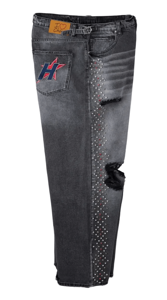 HMDD Black Wash "H-Star" Crystal Baggy Denim - Restock AveHMDD Black Wash "H-Star" Crystal Baggy DenimRestock AveRestock AveMRestock Ave