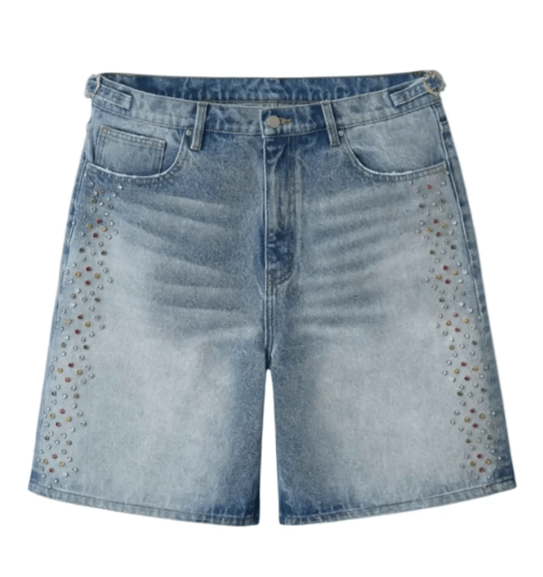 HMDD H-Star Crystal Jean Shorts Blue - Restock AveHMDD H-Star Crystal Jean Shorts BlueRestock AveRestock AveXLRestock Ave