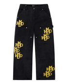 HMDD Yellow Patch Black Pants - Restock AveHMDD Yellow Patch Black PantsRestock AveRestock AveXL63543923Restock Ave