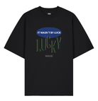 It Wasn't By Luck Black T-Shirt - Restock AveIt Wasn't By Luck Black T-ShirtRestock AveRestock AveSRestock Ave