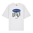 It Wasn't By Luck White T-Shirt - Restock AveIt Wasn't By Luck White T-ShirtRestock AveRestock AveSRestock Ave