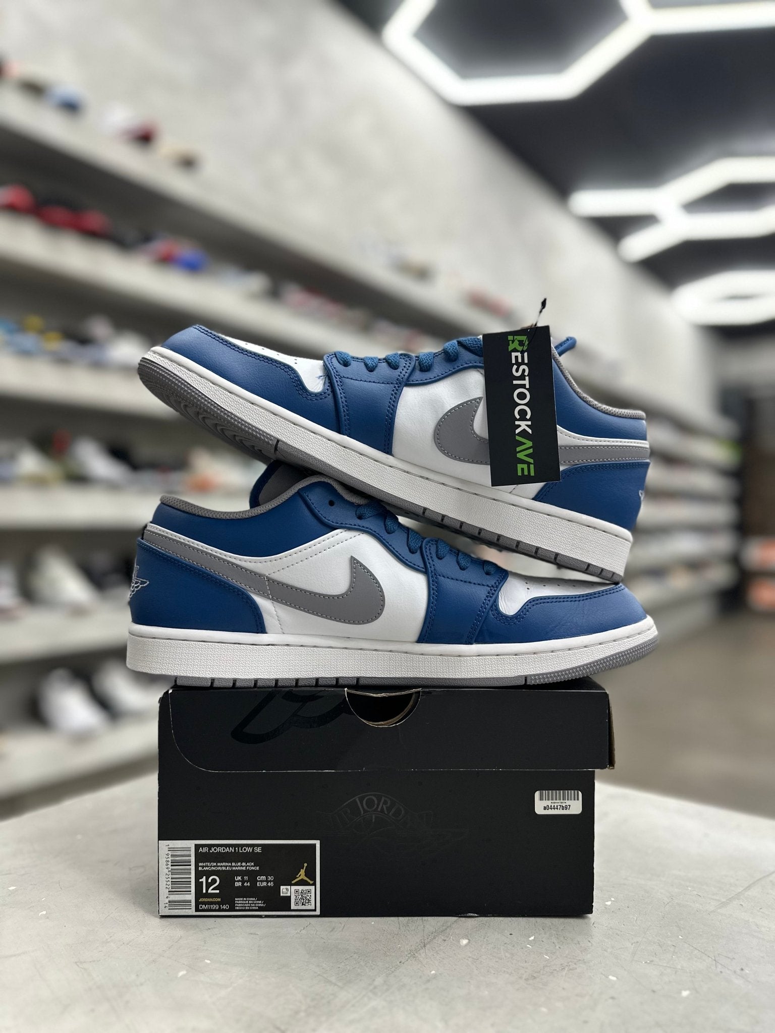 Jordan 1 Low True Blue Sz 12 (PREOWNED) (REPLACEMENT BOX) - Restock AveJordan 1 Low True Blue Sz 12 (PREOWNED) (REPLACEMENT BOX)Restock AveRestock Ave12Restock Ave