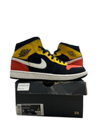 Jordan 1 Mid Black Amarillo Orange Sz 9 (PREOWNED) - Restock AveJordan 1 Mid Black Amarillo Orange Sz 9 (PREOWNED)Restock AveRestock Ave9Restock Ave