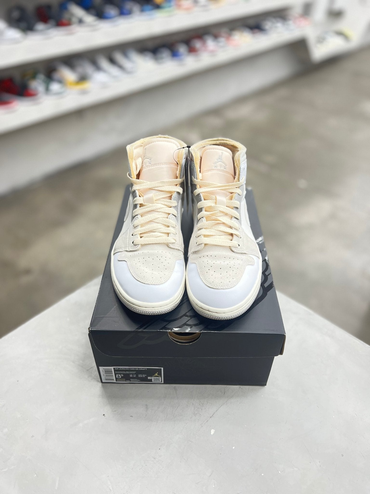 Jordan 1 Mid SE Craft Inside Out White Grey Sz 8.5 (PREOWNED) - Restock AveJordan 1 Mid SE Craft Inside Out White Grey Sz 8.5 (PREOWNED)Restock AveRestock Ave8.5Restock Ave