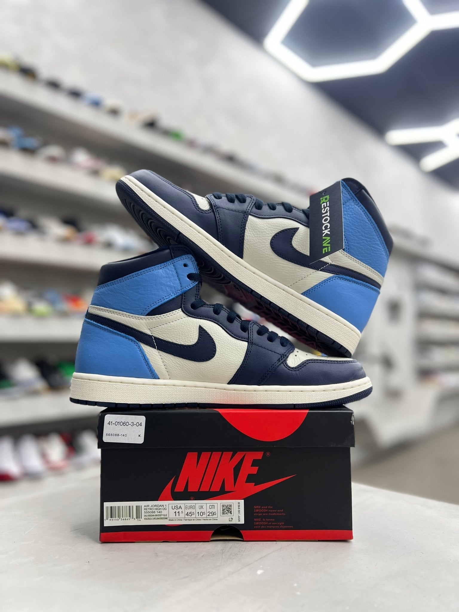 Jordan 1 Retro High Obsidian Sz 11.5 (PREOWNED) - Restock AveJordan 1 Retro High Obsidian Sz 11.5 (PREOWNED)Restock AveRestock Ave11.5Restock Ave