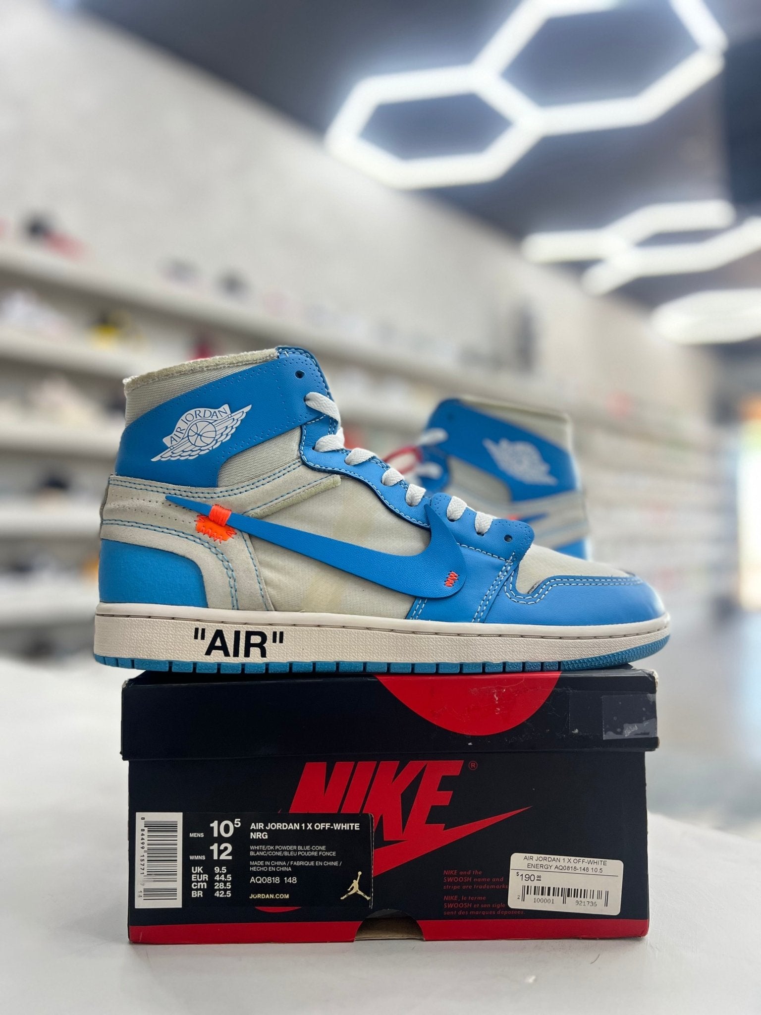 Jordan 1 Retro High Off - White University Blue (PREOWNED) Sz 10.5 - Restock AveJordan 1 Retro High Off - White University Blue (PREOWNED) Sz 10.5Restock AveRestock Ave10.548199283Restock Ave