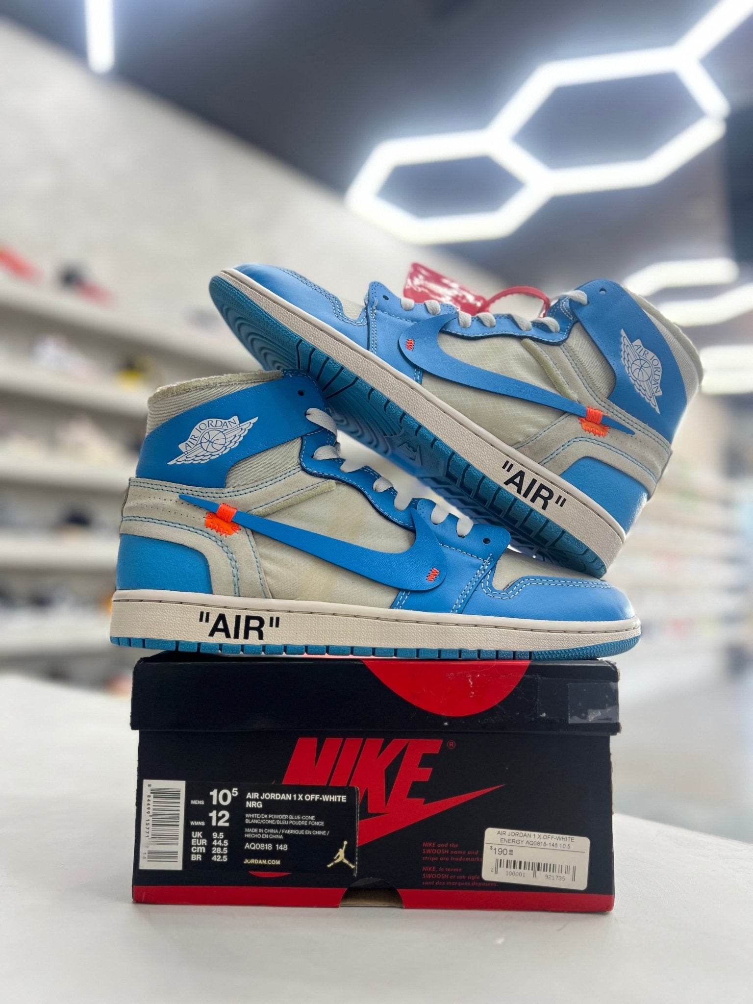 Jordan 1 Retro High Off - White University Blue (PREOWNED) Sz 10.5 - Restock AveJordan 1 Retro High Off - White University Blue (PREOWNED) Sz 10.5Restock AveRestock Ave10.548199283Restock Ave