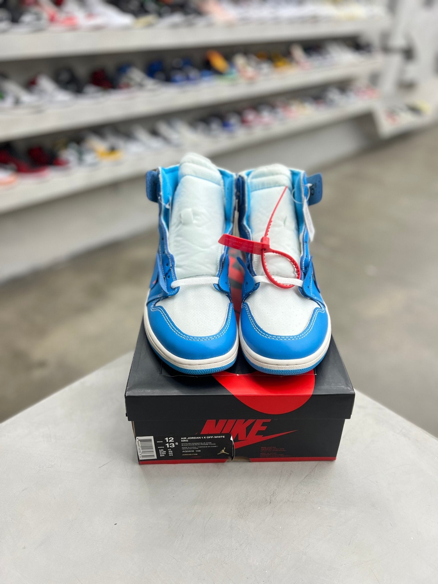 Jordan 1 Retro High Off - White University Blue Sz 12 (PREOWNED) - Restock AveJordan 1 Retro High Off - White University Blue Sz 12 (PREOWNED)Restock AveRestock Ave1295235955Restock Ave