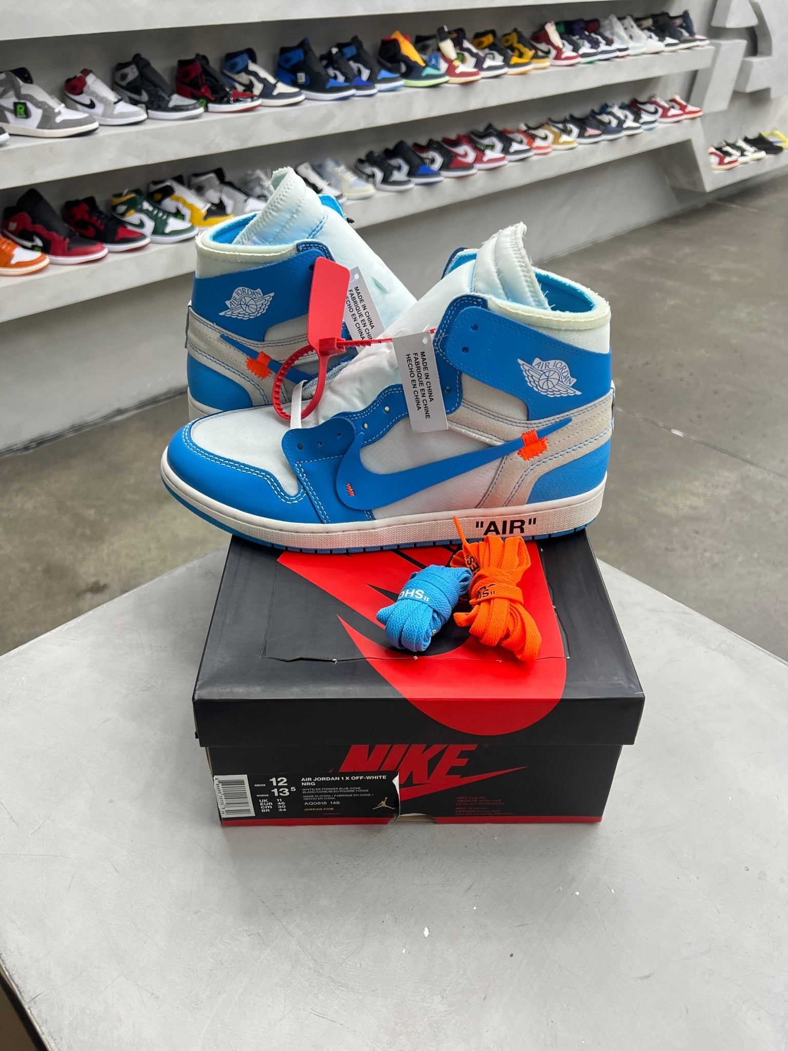 Jordan 1 Retro High Off - White University Blue Sz 12 (PREOWNED) - Restock AveJordan 1 Retro High Off - White University Blue Sz 12 (PREOWNED)Restock AveRestock Ave1295235955Restock Ave