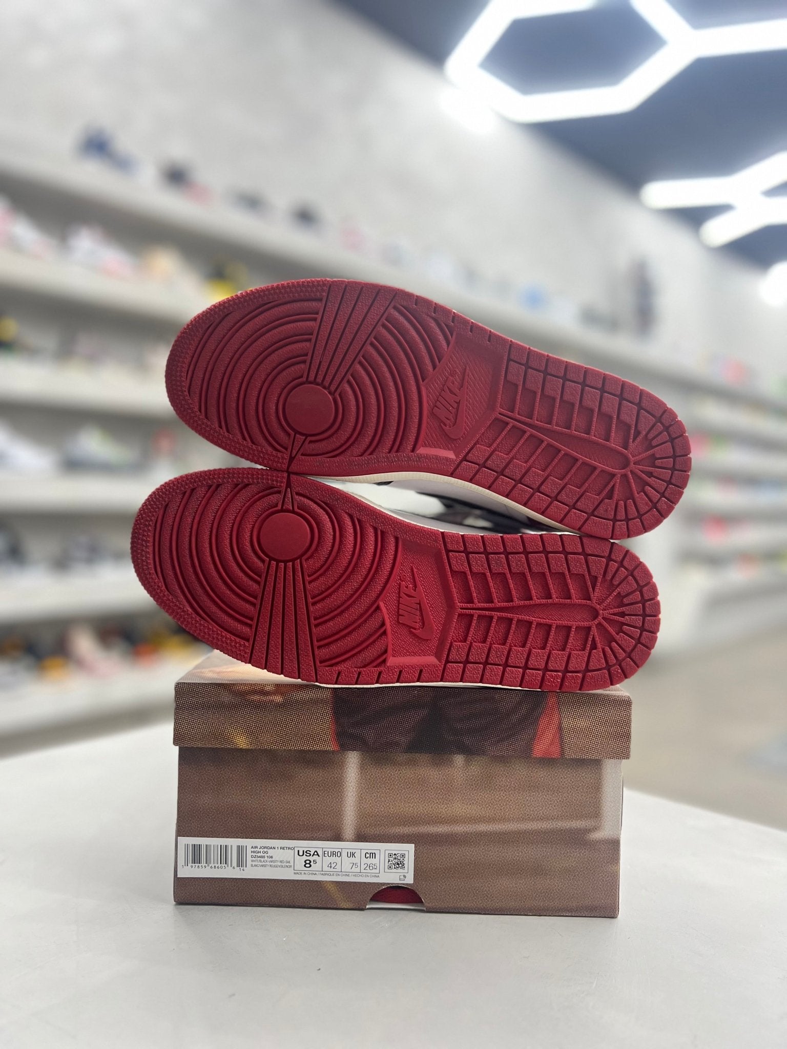 Jordan 1 Retro High OG Black Toe Reimagined Sz 8.5 (PREOWNED) - Restock AveJordan 1 Retro High OG Black Toe Reimagined Sz 8.5 (PREOWNED)Restock AveRestock Ave8.5Restock Ave