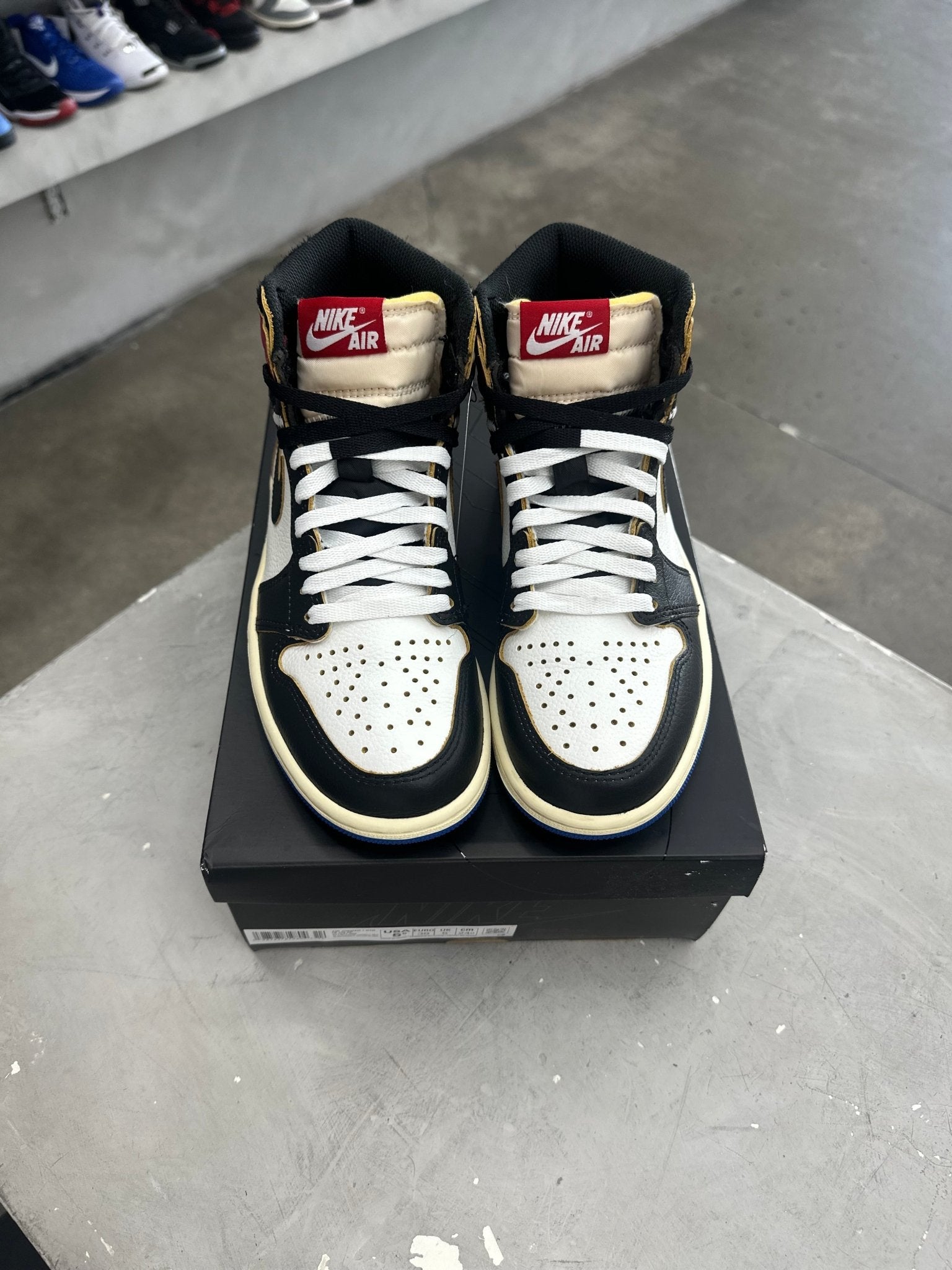 Jordan 1 Retro High OG SP Fragment x Union LA Varsity Red Sport Royal Sz 5.5y (PREOWNED) - Restock AveJordan 1 Retro High OG SP Fragment x Union LA Varsity Red Sport Royal Sz 5.5y (PREOWNED)Restock AveRestock Ave5.5Restock Ave