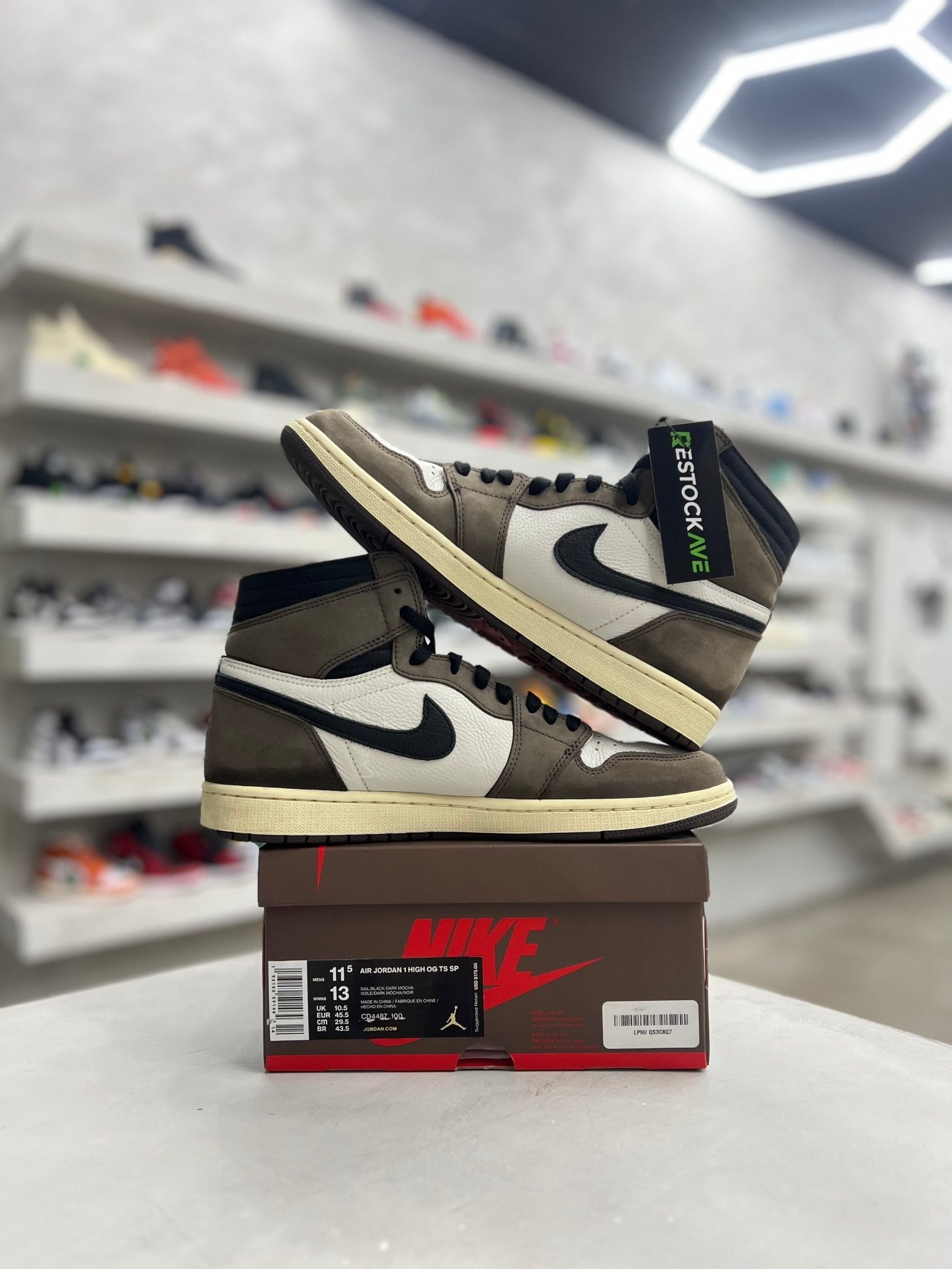 Jordan 1 Retro High OG SP Travis Scott Mocha Sz 11.5 (PREOWNED) - Restock AveJordan 1 Retro High OG SP Travis Scott Mocha Sz 11.5 (PREOWNED)Restock AveRestock Ave11.550261363Restock Ave