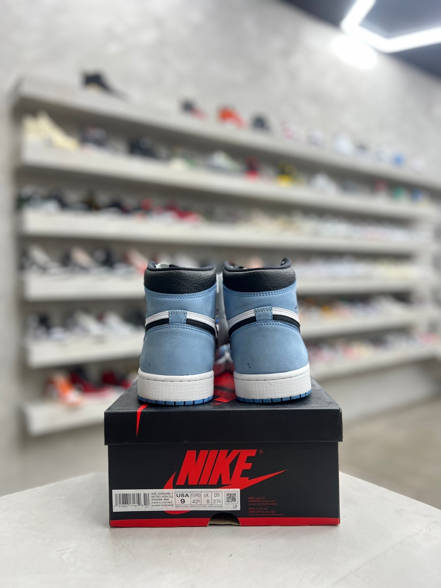 Jordan 1 Retro High OG University Blue Sz 9 (PREOWNED)(REPLACEMENT BOX) - Restock AveJordan 1 Retro High OG University Blue Sz 9 (PREOWNED)(REPLACEMENT BOX)Restock AveRestock Ave9Restock Ave