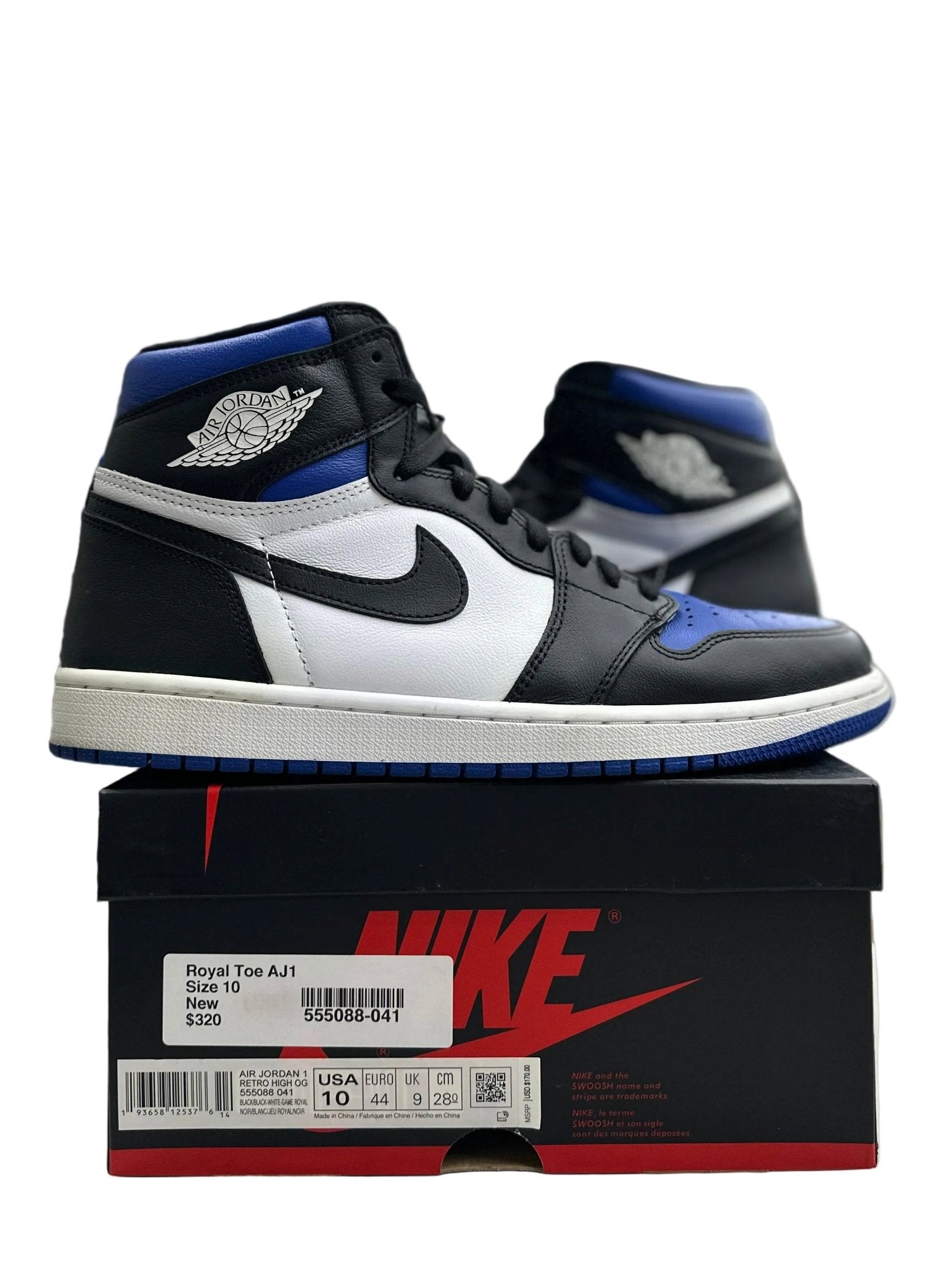 Jordan 1 Retro High Royal Toe Sz 10 (PREOWNED) - Restock AveJordan 1 Retro High Royal Toe Sz 10 (PREOWNED)Restock AveRestock Ave1060228467Restock Ave