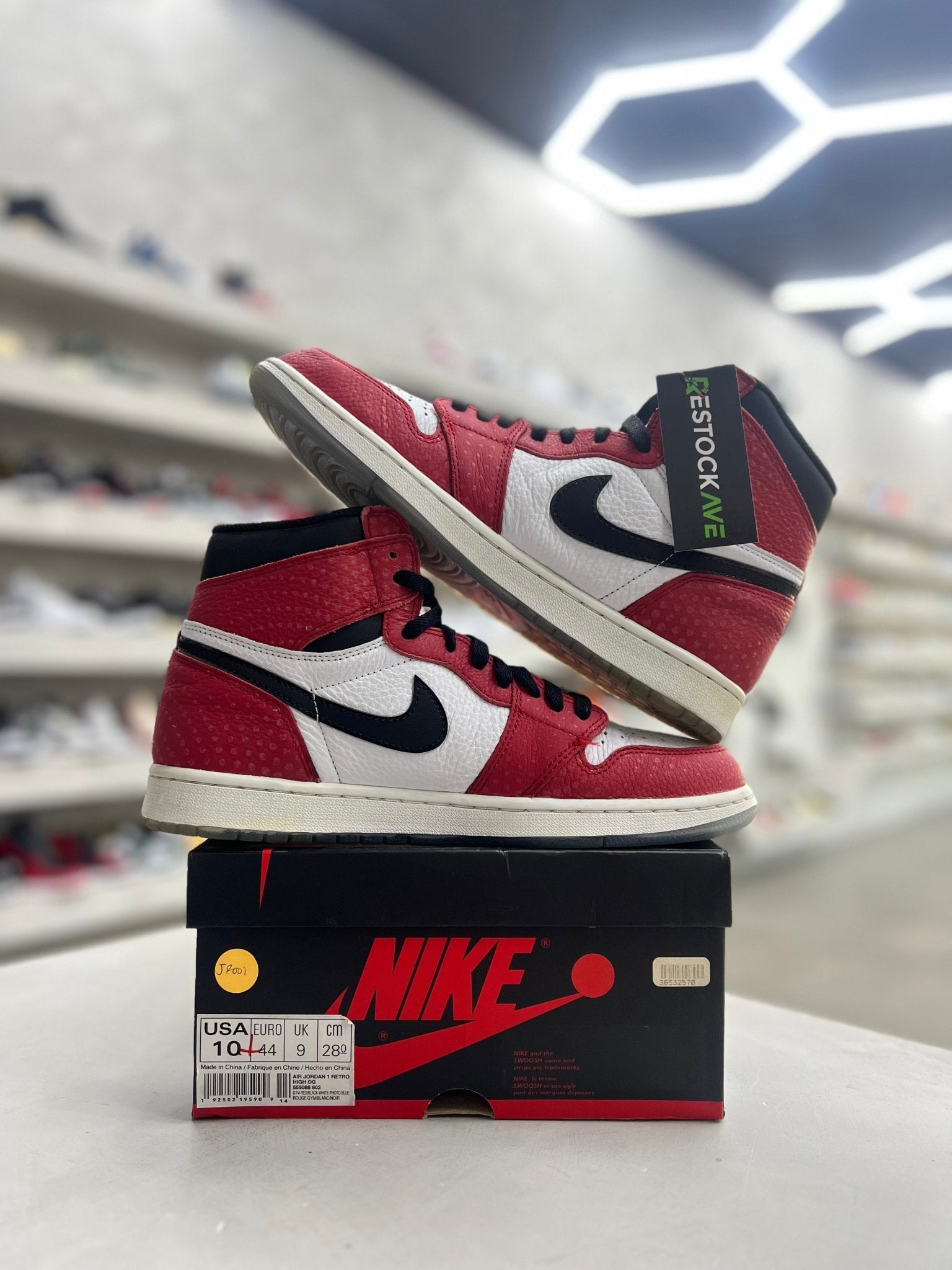 Jordan 1 Retro High Spider - Man Origin Story Sz 10 (PREOWNED) - Restock AveJordan 1 Retro High Spider - Man Origin Story Sz 10 (PREOWNED)Restock AveRestock Ave10Restock Ave