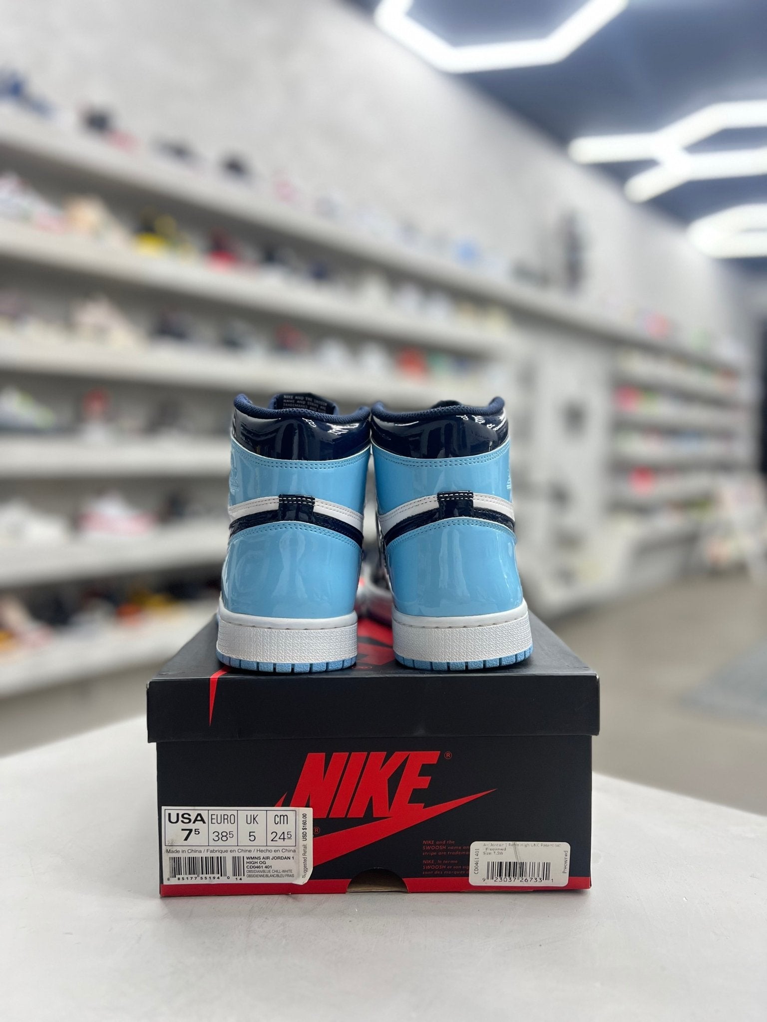 Jordan 1 Retro High UNC Patent Sz 7.5 (PREOWNED) - Restock AveJordan 1 Retro High UNC Patent Sz 7.5 (PREOWNED)Restock AveRestock Ave7.5Restock Ave